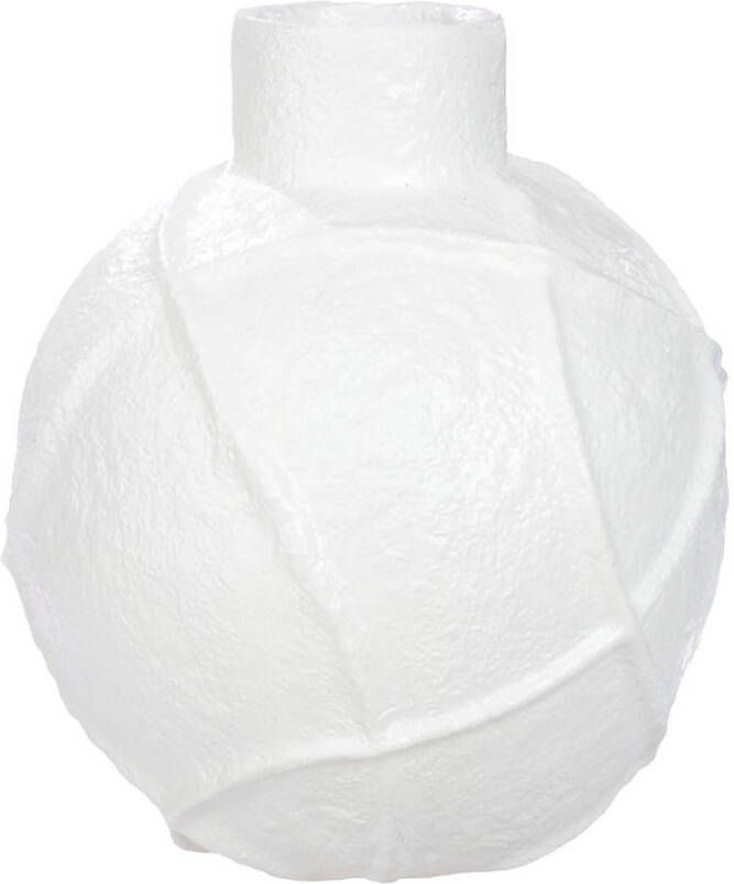 GILDE Tafelvaas Vase Linhas weiß Höhe ca. 38 cm waterbestendig (1 stuk)