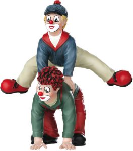 Gildeclowns Verzamelfiguur Clown decoratief figuur de bokkensprong met de hand beschilderd woonkamer (1 stuk)