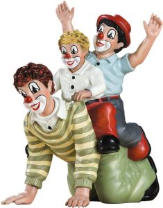 Gildeclowns Verzamelfiguur Clown decoratief figuur de dubbele ruiter met de hand beschilderd woonkamer (1 stuk)