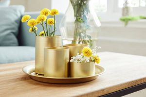 GMK Collection Opbergbox Springly Opbergen goudkleur (5 stuks)