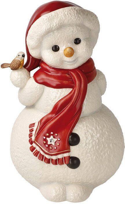 Goebel Sneeuwpop Weihnachtsfigur Fröhlicher Winterfreund Höhe ca. 22 cm (1 stuk)