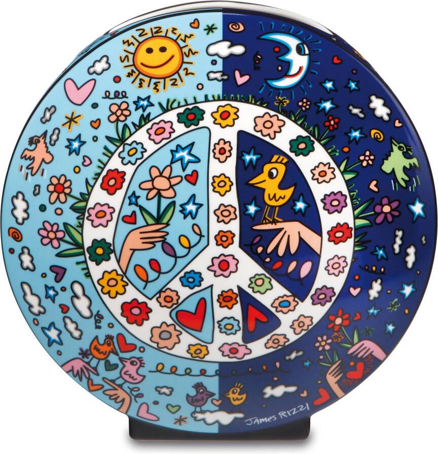 Goebel Tafelvaas Vaas James Rizzi "Give Peace a Chance" (1 stuk)