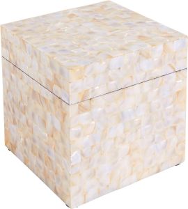 Guido Maria Kretschmer Home&Living Bijoubox Voyami natuur Decoratieve box opbergbox van parelmoer en hout met deksel (1 stuk)