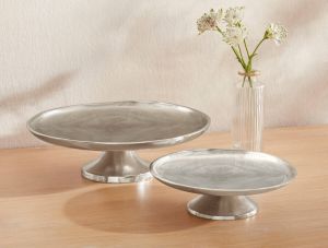 Guido Maria Kretschmer Home&Living Decoratieve schaal Campagneté Decoratief dienblad zilver (set 2 stuks)
