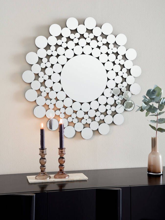 Guido Maria Kretschmer Home&Living Sierspiegel Agneta Wandspiegel decoratieve spiegel van spiegelelementen ø 70 cm