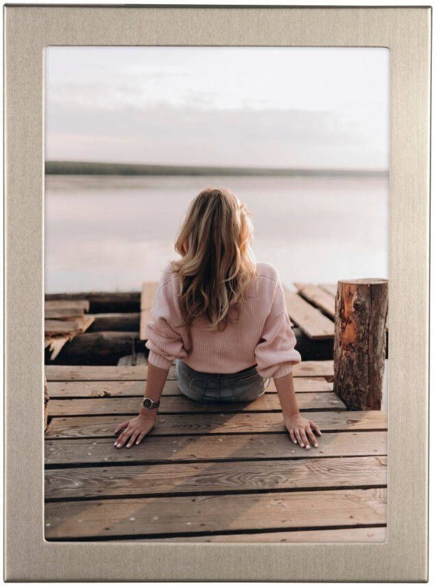 Hama Fotolijstje Fotolijst 13 x 18 cm voor 1 foto om op te hangen en te plaatsen zilverkleur (1 stuk)