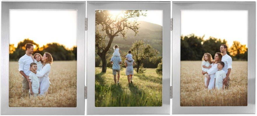 Hama Fotolijstje Fotolijst 13x18 cm voor 3 foto's om op te hangen en te plaatsen zilver (1 stuk)