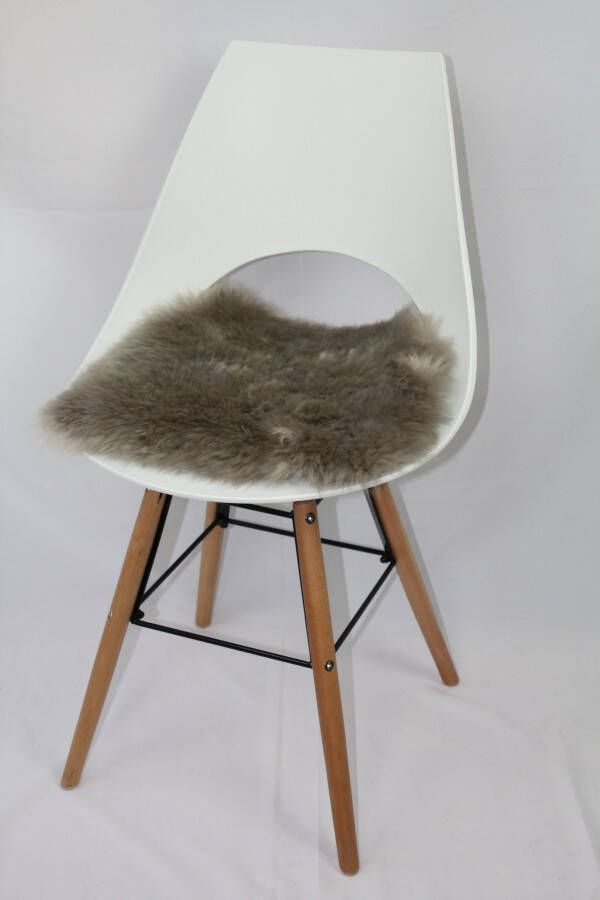 Heitmann Felle Stoelkussen Lamsvacht vierkante zitkussen 44x44 cm echt lamsvacht wasbaar ook als 2- of 4-delige set (1 stuk)