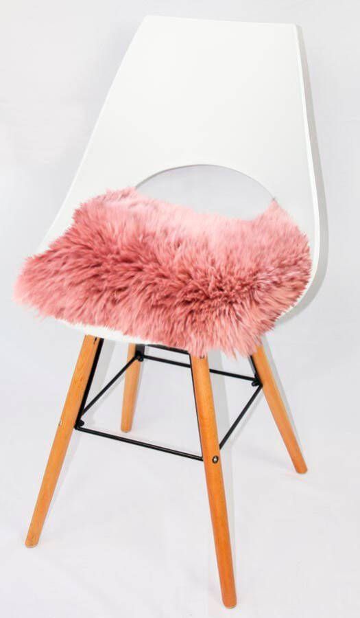 Heitmann Felle Stoelkussen Lamsvacht vierkante zitkussen 44x44 cm echt lamsvacht wasbaar ook als 2- of 4-delige set (1 stuk)