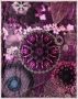 Hip Plaid Aluna Zeer zacht knuffeldeken 130x160 cm omkeerbaar bloemen bordeaux - Thumbnail 2