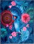 Hip Plaid Ofelia met mandala's en bloemen knuffeldeken - Thumbnail 1