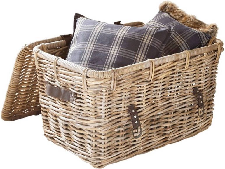 HOFMANN LIVING AND MORE Organizer Kist Kubu-rattan mand Opbergmand om op te klappen