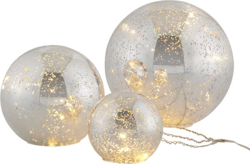 Home affaire Decoratieve bol BALLS in een 3-delige set bestaand uit ø 10 15 20 cm