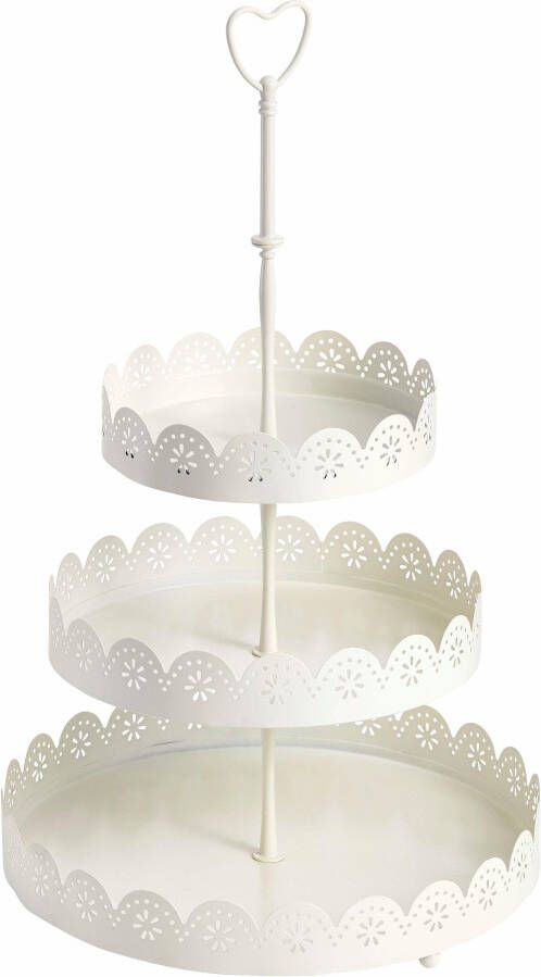 Home affaire Decoratieve etagère 3-traps hoogte 42 cm rond van metaal