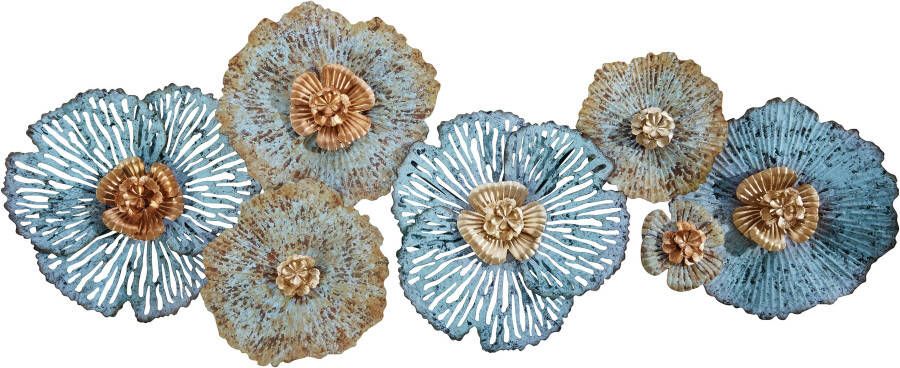 Home affaire Sierobject voor aan de wand Bloemen Wanddecoratie van metaal bestaand uit 7 bloemen