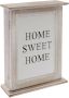 Home affaire Sleutelkastje Home Sweet home wit met 6 haken & opschrift shabby look - Thumbnail 1