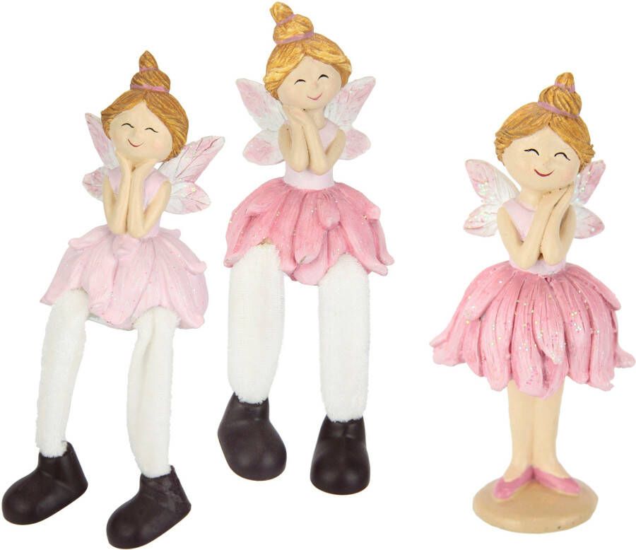 I.GE.A. Decoratief figuur Elfen 3-pack randhocker