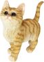 I.GE.A. Decoratief figuur Kat gestreepte kattenfiguur dierenfiguur - Thumbnail 1