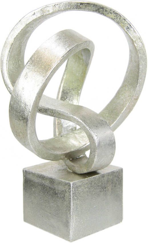 I.GE.A. Decoratief figuur Moderne decoratie sculptuur Ornamenten standbeeld decoratie figuren cadeau-idee zilver (1 stuk)