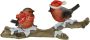 I.GE.A. Decoratief figuur Vogels op boomstam Dierfiguur op tak standbeeld herfstdecoratie winterdecoratie kerstdecoratie decor (1 stuk) - Thumbnail 1