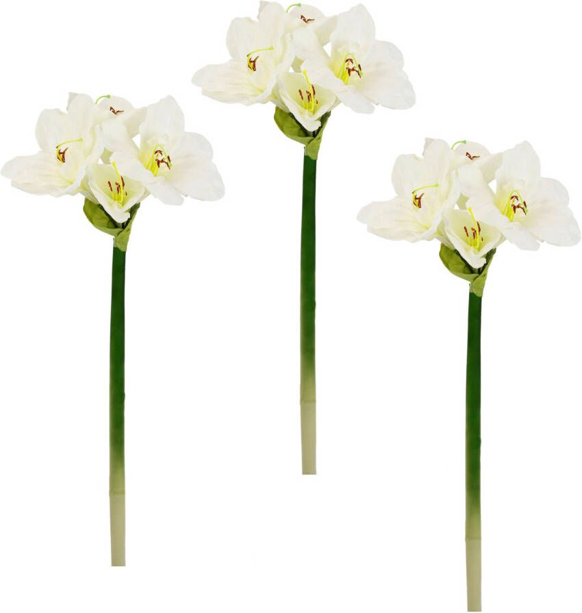 I.GE.A. Kunstbloem Amaryllis Kunst-stielbloem 3-delige set (3 stuks)
