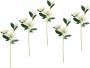 I.GE.A. Kunstbloem Kerstroos Kunstmatige zijden bloemen 5-delige set (5 stuks) - Thumbnail 1