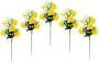 I.GE.A. Kunstbloem Narcissen margrieten tak - Thumbnail 1