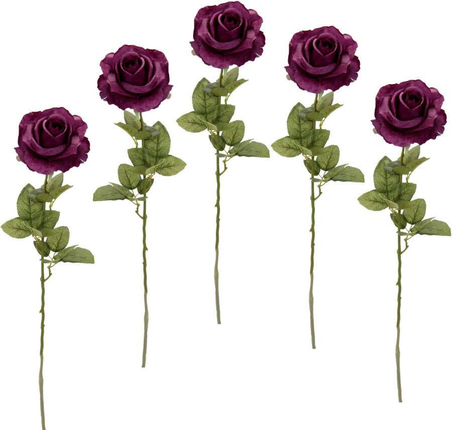 I.GE.A. Kunstbloem Rosé 5set van (5 stuks)