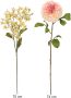 I.GE.A. Kunstbloem Stelenbloemen assortiment dahlia bloes tak (2 stuks) - Thumbnail 1