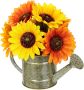 I.GE.A. Kunstbloem Zonnebloemen in gieter Herfstdecoratie herfstbloemen (1 stuk) - Thumbnail 1