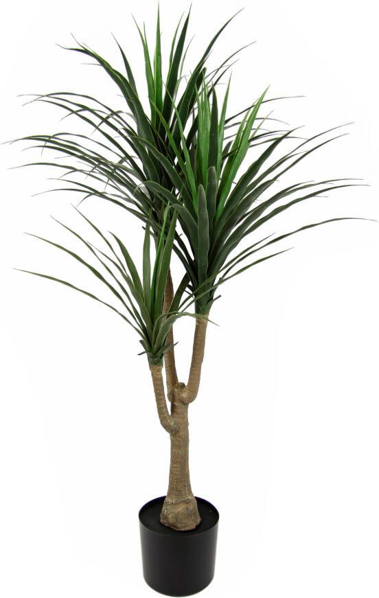 I.GE.A. Kunstboom Palme Dracena im Topf künstlich Pflanze Dracenapalme Zimmerpflanzen (1 stuk)