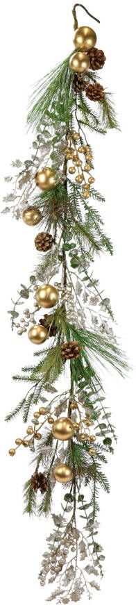 I.GE.A. Kunstguirlande Kerstslinger ballen kegels den Slinger dennen slinger kerstdecoratie eucalyptus kerstballen (1 stuk)