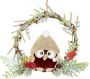 I.GE.A. Kunstkrans Dennengroen krans uil bessen den Gedecoreerde kerstkrans decor kerstdecoratie deurkrans adventskrans (1 stuk) - Thumbnail 1
