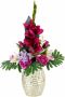 I.GE.A. Kunstplant Arrangement gladiool rozen in vaas (1 stuk) - Thumbnail 1