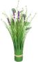 I.GE.A. Kunstplant Künstlicher Grasbund mit Blüten - Thumbnail 1