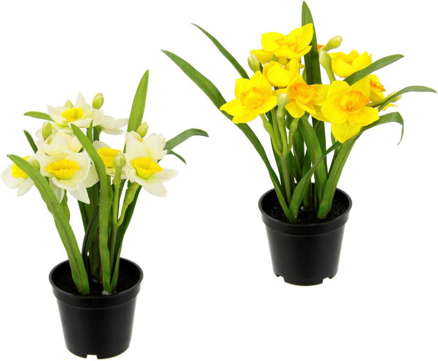 I.GE.A. Kunstplant Narcissen 22 cm (2 stuks)