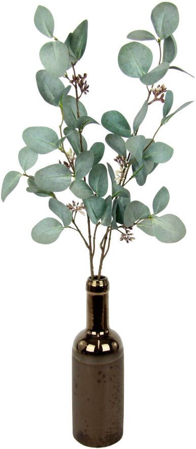 I.GE.A. Kunsttak Eucalyptus In keramische vaas (1 stuk)