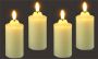 I.GE.A. Led-kaars Batteriebetriebene LED-Kerzen aus Echtwachs Ø ca. 5 cm (set 4-delig) - Thumbnail 1