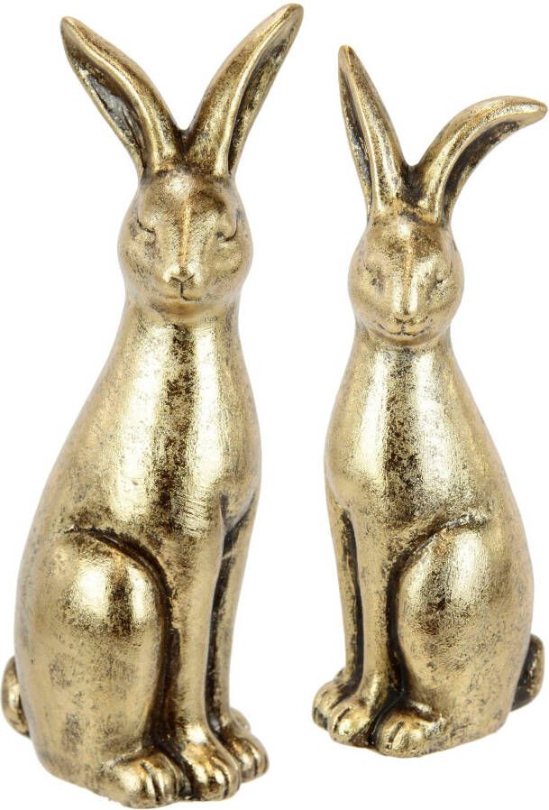 I.GE.A. Paashaas Haas paar Pasen Decoratiefiguur paasdecoratie paasfiguur (set 2 stuks)