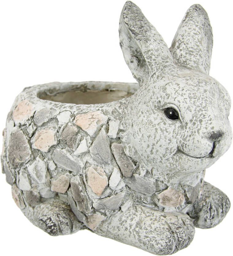 I.GE.A. Plantenbak Blumenkübel Hase aus Magnesia (1 stuk)