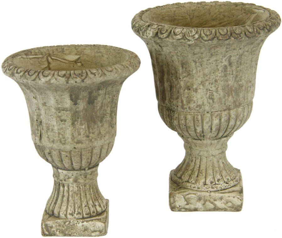 I.GE.A. Sierpot Antiek-betonbeker (set 2 stuks)