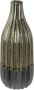 I.GE.A. Siervaas Vase aus Keramik geriffelt bauchig matt glänzend (1 stuk) - Thumbnail 1
