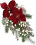 I.GE.A. Winterse kunstplant Arrangement poinsettia met LED verlichting kerstdecoratie(1 stuk) - Thumbnail 1