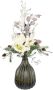 I.GE.A. Winterse kunstplant Gesteck mit Amaryllis in Vase aus Keramik Kunstblumen-Arrangement(1 stuk) - Thumbnail 1