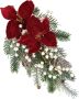 I.GE.A. Winterse kunstplant Gesteck Poinsettia mit LED Beleuchtung Weihnachtsdeko(1 stuk) - Thumbnail 1