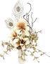 I.GE.A. Winterse kunstplant Gesteck Soft-Magnolie in Vase festliche Weihnachtdeko(1 stuk) - Thumbnail 1