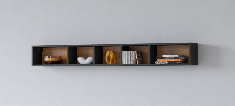 INOSIGN Wandplank Toledo Wandplank met 5 vakken veel opbergruimte maten 169 20 5 19 (B H D)