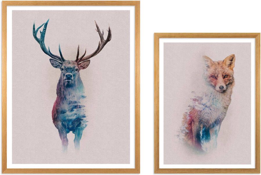 Komar Artprint met lijst Animal Forest