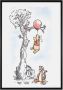 Komar Artprint met lijst Fotolijstje hout black met artprint "Winnie The Poeh Hang on" als set (1 stuk) - Thumbnail 1