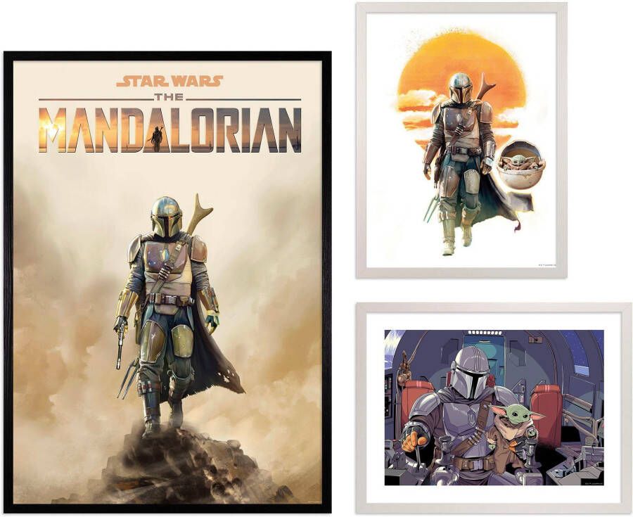 Komar Artprint met lijst Mandalorian Empire